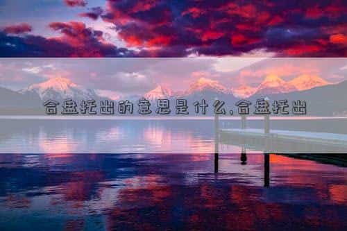 什么叫合盘，合盘托出的意思是什么,合盘托出