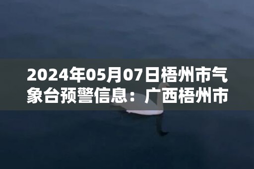 2024年05月07日梧州市气象台预警信息：广西梧州市发布大雾黄色预警