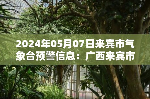 2024年05月07日来宾市气象台预警信息：广西来宾市发布大雾黄色预警