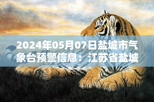 2024年05月07日盐城市气象台预警信息：江苏省盐城市发布大雾黄色预警