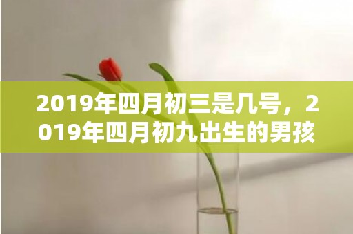 2019年四月初三是几号，2019年四月初九出生的男孩如何起名字，五行属什么