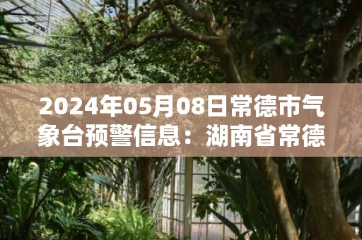 2024年05月08日常德市气象台预警信息：湖南省常德市发布大雾黄色预警