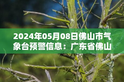 2024年05月08日佛山市气象台预警信息：广东省佛山市发布暴雨橙色预警