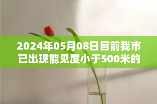 2024年05月08日目前我市已出现能见度小于500米的大雾且将持续。汕尾市气象台预警信息：广东省汕尾市发布大雾黄色预警