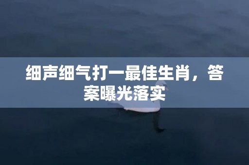 细声细气打一最佳生肖，答案曝光落实