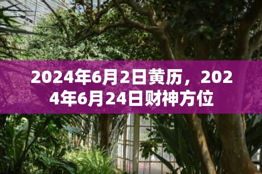 2024年6月2日黄历，2024年6月24日财神方位