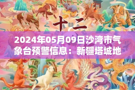 2024年05月09日沙湾市气象台预警信息：新疆塔城地区沙湾县发布冰雹橙色预警