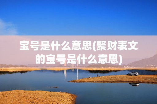 宝号是什么意思(聚财表文的宝号是什么意思)