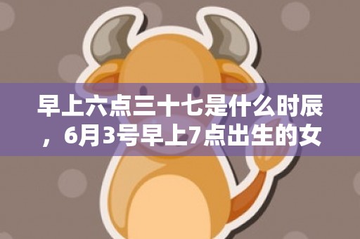 早上六点三十七是什么时辰，6月3号早上7点出生的女宝宝要怎么起名字