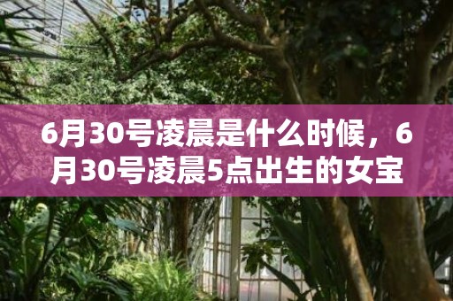 6月30号凌晨是什么时候，6月30号凌晨5点出生的女宝宝怎样起名