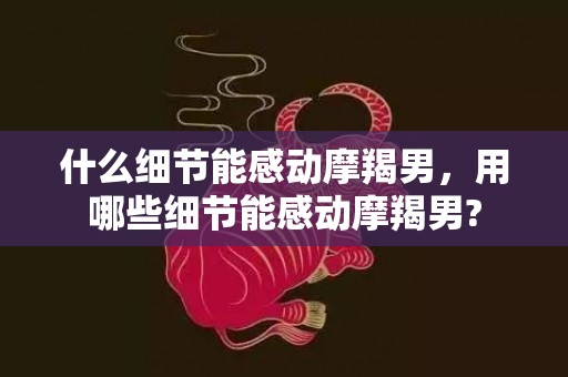 什么细节能感动摩羯男，用哪些细节能感动摩羯男?