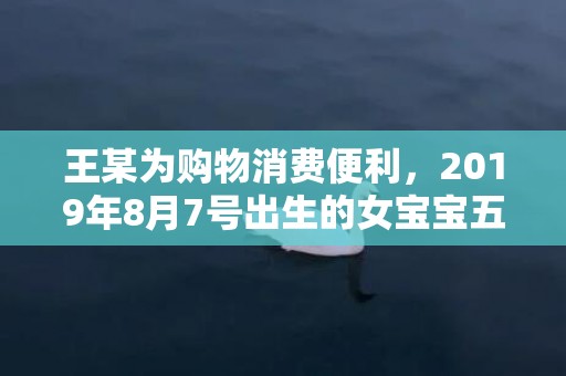 王某为购物消费便利，2019年8月7号出生的女宝宝五行缺金要如何起名