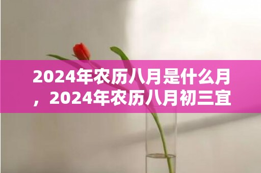 2024年农历八月是什么月，2024年农历八月初三宜忌