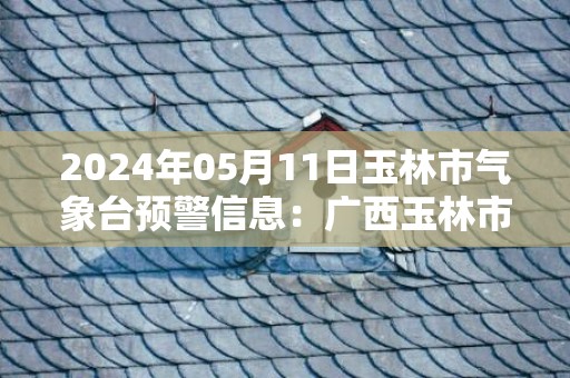 2024年05月11日玉林市气象台预警信息：广西玉林市发布雷电橙色预警