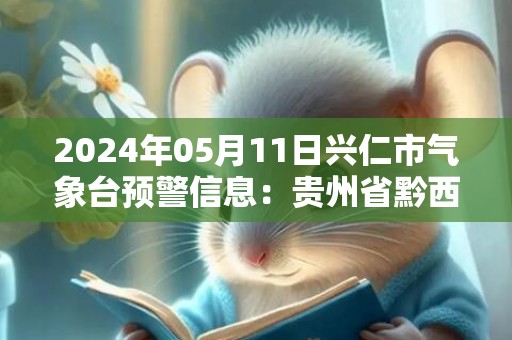 2024年05月11日兴仁市气象台预警信息：贵州省黔西南布依族苗族自治州兴仁市发布冰雹橙色预警