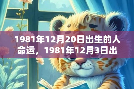 1981年12月20日出生的人命运，1981年12月3日出生的人命好吗