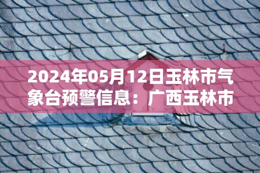 2024年05月12日玉林市气象台预警信息：广西玉林市发布雷电黄色预警