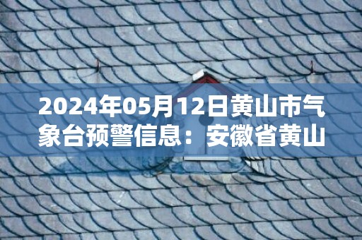 2024年05月12日黄山市气象台预警信息：安徽省黄山市发布暴雨蓝色预警