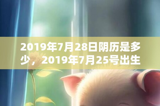 2019年7月28日阴历是多少，2019年7月25号出生的女宝宝五行缺木要如何起名字