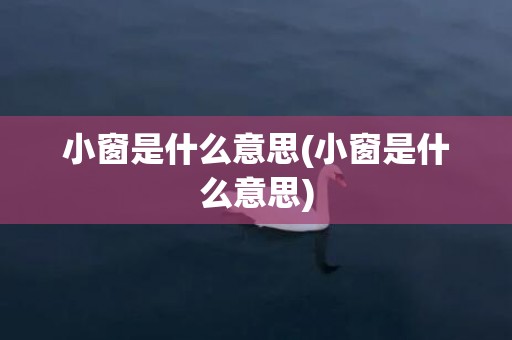 小窗是什么意思(小窗是什么意思)