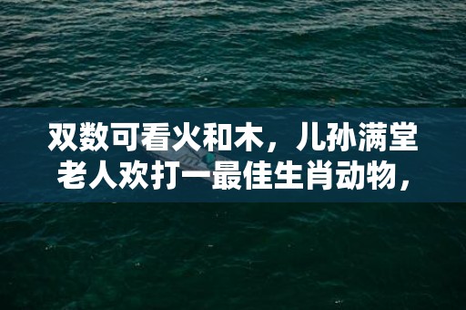 双数可看火和木，儿孙满堂老人欢打一最佳生肖动物，成语落实解释