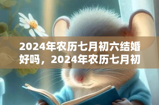 2024年农历七月初六结婚好吗，2024年农历七月初四出生的男孩命运如何