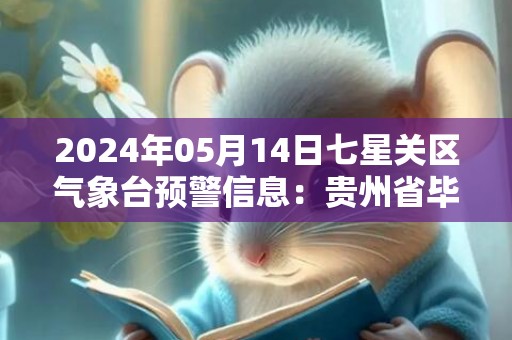 2024年05月14日七星关区气象台预警信息：贵州省毕节市七星关区发布冰雹橙色预警