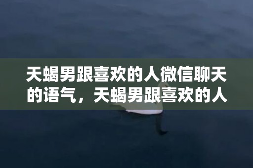 天蝎男跟喜欢的人微信聊天的语气，天蝎男跟喜欢的人聊天的语气