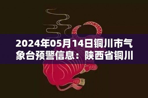 2024年05月14日铜川市气象台预警信息：陕西省铜川市发布大风蓝色预警