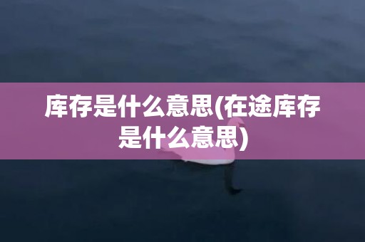 库存是什么意思(在途库存是什么意思)