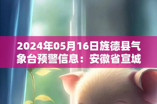 2024年05月16日旌德县气象台预警信息：安徽省宣城市旌德县发布大雾橙色预警