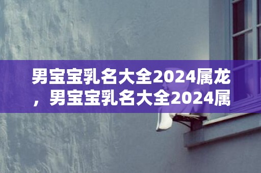 男宝宝乳名大全2024属龙，男宝宝乳名大全2024属兔