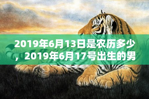 2019年6月13日是农历多少，2019年6月17号出生的男宝宝五行缺水要如何起名字