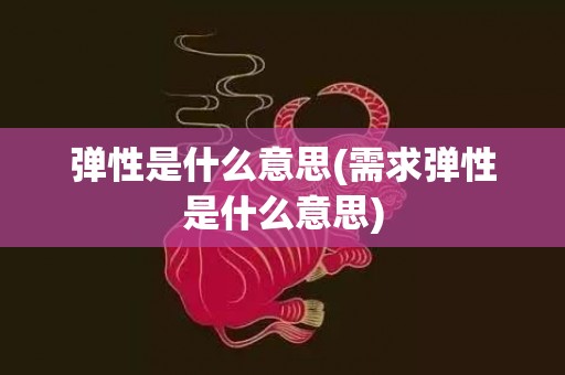 弹性是什么意思(需求弹性是什么意思)