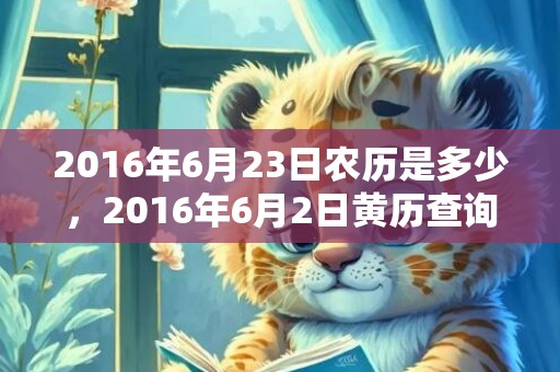 2016年6月23日农历是多少，2016年6月2日黄历查询