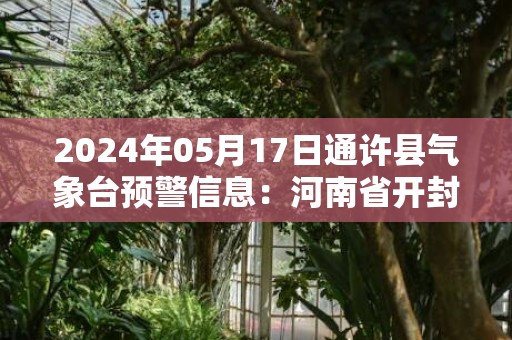 2024年05月17日通许县气象台预警信息：河南省开封市通许县发布高温橙色预警