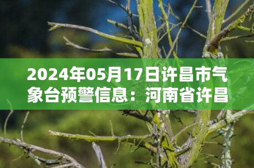 2024年05月17日许昌市气象台预警信息：河南省许昌市发布高温橙色预警