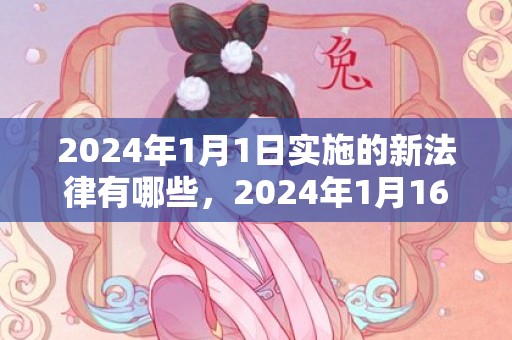 2024年1月1日实施的新法律有哪些，2024年1月16日适合结婚吗