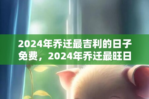 2024年乔迁最吉利的日子免费，2024年乔迁最旺日子老黄历