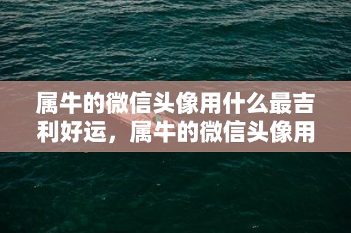 属牛的微信头像用什么最吉利好运，属牛的微信头像用什么最吉利