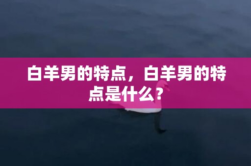 白羊男的特点，白羊男的特点是什么？