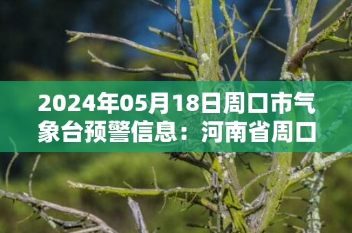 2024年05月18日周口市气象台预警信息：河南省周口市发布高温橙色预警