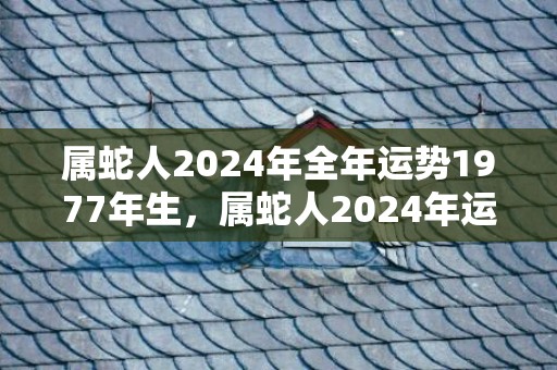 属蛇人2024年全年运势1977年生，属蛇人2024年运势完整版