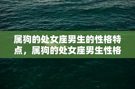 属狗的处女座男生的性格特点，属狗的处女座男生性格特点是什么？