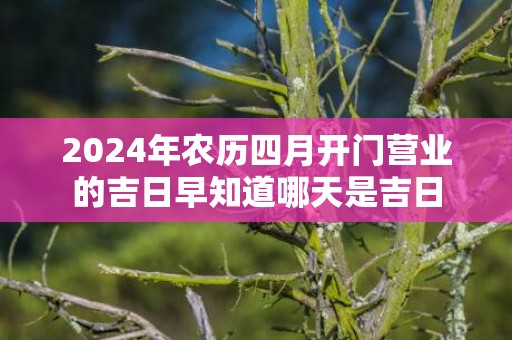 2024年农历四月开门营业的吉日早知道哪天是吉日