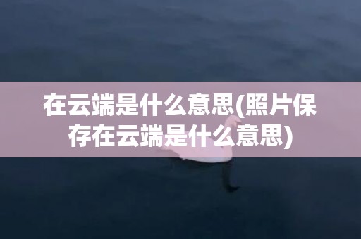 在云端是什么意思(照片保存在云端是什么意思)