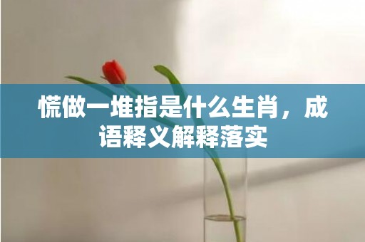 慌做一堆指是什么生肖，成语释义解释落实