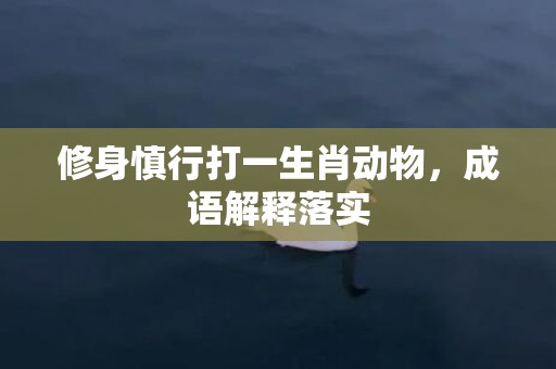 修身慎行打一生肖动物，成语解释落实