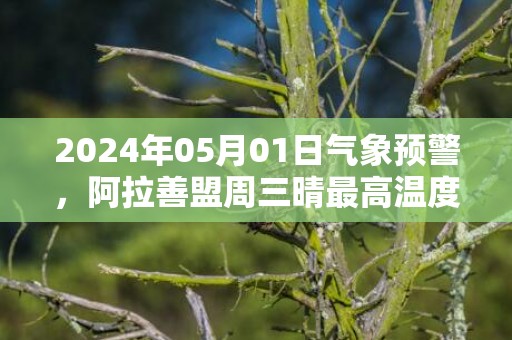 2024年05月01日气象预警，阿拉善盟周三晴最高温度24度