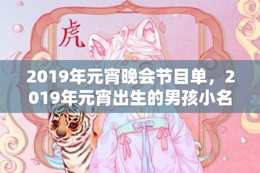 2019年元宵晚会节目单，2019年元宵出生的男孩小名取什么好，如何取小名？